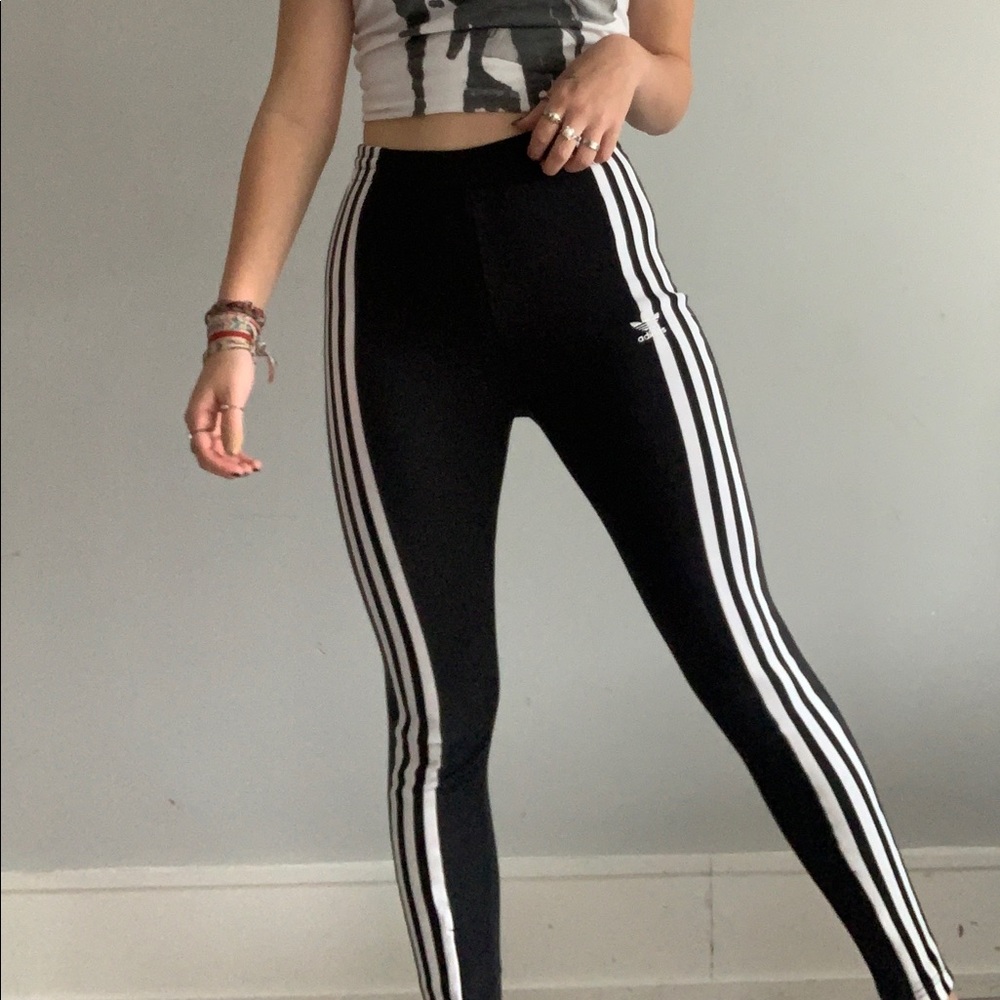 Three Stripe Adidas Leggings